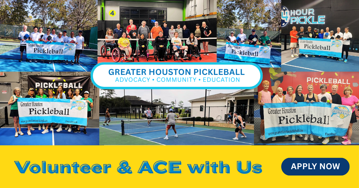Volunteer with Greater Houston Pickleball